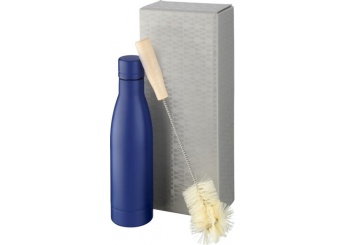 Conjunto de garrafa com isolamento a vcuo em cobre e escovilho 500ml Vasa