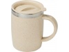 Caneca 400ml com isolamento em palha de trigo Wey
