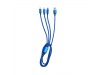 Cabo de carregamento rpido 3 em 1 em tecido e metal 3 amperes FLASHY