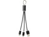 Cabo de carregamento 3-em-1 com porta-chaves Metal