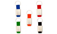 Porta chaves de metal retangular com fita de nylon