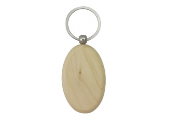Porta-chaves oval em madeira Kendal