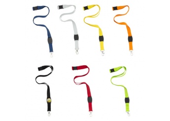 Lanyard em polister com fecho de segurana e ac. para resina
