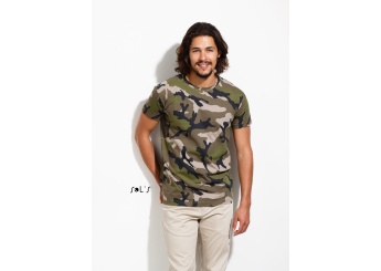 T-SHIRT DE GOLA REDONDA PARA HOMEM CAMO MEN