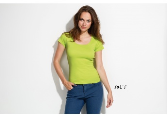 T-SHIRT COM GOLA REDONDA PARA SENHORA CORES MOODY
