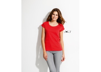 T-SHIRT DE GOLA REDONDA EM MALHA SLUB PARA SENHORA SCOOP