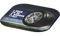 Base para copos quadrada com material de pneus Brite-Mat