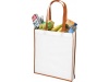 Saco Tote de compras contrastado no tecido grande Contrast