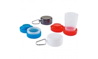 Copo retrtil 200 ml + mosqueto + zona para comprimidos