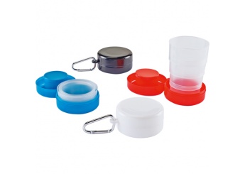 Copo retrtil 200 ml + mosqueto + zona para comprimidos