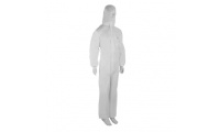 Fato Proteccao Branco com Capuz Descartavel (1un)