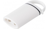 Lanterna de plstico com 2 luzes LED e mosqueto