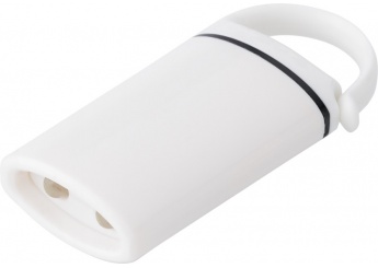 Lanterna de plstico com 2 luzes LED e mosqueto