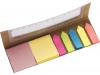 Estojo em carto com regua, tiras adesivas e post its