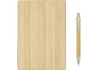 Caderno de capa de bambu