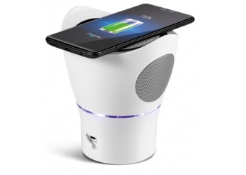 Coluna com microfone