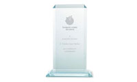 Placa Biselada Vidro 15x34.5x7 cm
