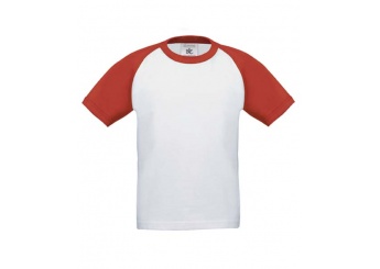 T-shirt B&C BASEBALL KIDS 185gr/m2