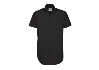 CAMISA B&C BLACK TIE HOMEM MANGA CURTA 