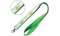 Lanyard de polister com sobreposio de cetim