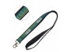 Lanyard polister plano com camada fluorescente
