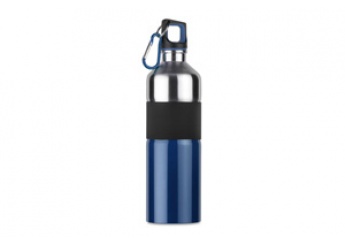  Garrafa em ao inoxidvel com grip borracha e mosqueto 750 ml