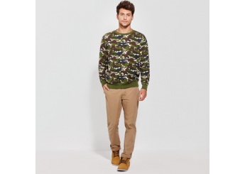 Sweat estampado camuflagem 290gr/m2 Homem MALONE