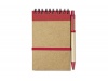 Caderno de bolso com 70 pginas de papel liso reciclado + Esferogrfica SONORA