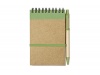 Caderno de bolso com 70 pginas de papel liso reciclado + Esferogrfica SONORA