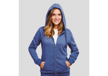 Sweatshirt com fecho e capuz para Senhora