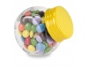 Chocolates 30 gramas em pote de vidro.