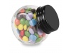 Chocolates 30 gramas em pote de vidro.