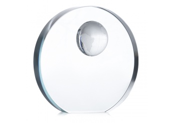 Elegante trofu em forma de esfera em cristal