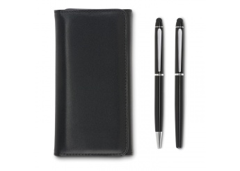 Conjunto de carteira + canetas + bloco de notas