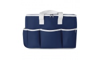 Refrigerador com bolsos frontais e um bolso lateral com zper