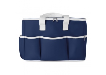 Refrigerador com bolsos frontais e um bolso lateral com zper
