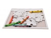 Puzzle em carto + lpis de cera para colorir