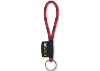 Lanyard redondo curto com etiqueta woven
