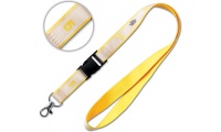 Lanyard de polister com revestimento de cetim e fivela destacvel
