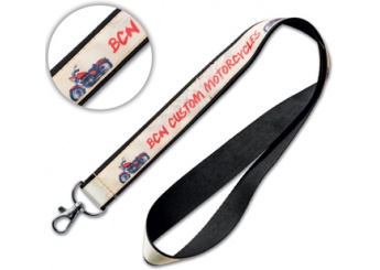 Lanyard de polister com sobreposio de cetim sublimada