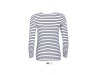 T-SHIRT DE MANGA COMPRIDA S RISCAS PARA SENHORA BRANCA MARINE WOMEN