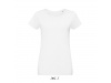 T-shirt Cintada de Gola Redonda para Senhora Branca MARTIN WOMEN