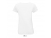 T-shirt Cintada de Gola Redonda para Senhora Branca MARTIN WOMEN