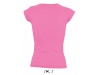 T-SHIRT COM MEIA MANGA E GOLA ELABORADA PARA SENHORA CORES MINT