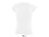 T-SHIRT COM MEIA MANGA E GOLA ELABORADA PARA SENHORA BRANCA MINT