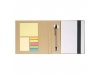 Bloco de notas reciclado com notas adesivas + Caneta QUINCY