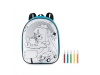 Mochila + 5 canetas coloridas