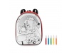 Mochila + 5 canetas coloridas