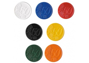 Ficha de plstico para carrinho 0,50