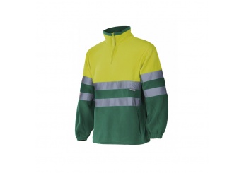 CAMISOLA POLAR BICOLOR COM FAIXAS REFLETORAS 280gr/m2